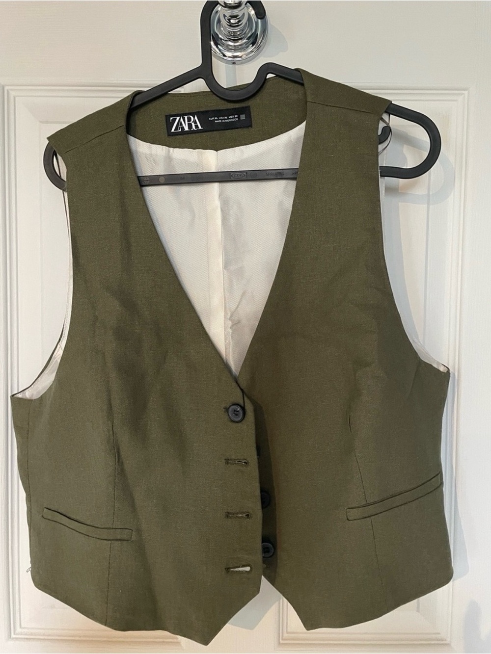 ZARA Olive Green Tailored Women's Vest